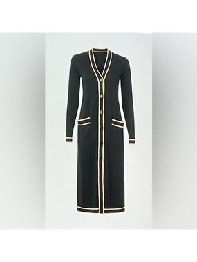 Lauren Ralph Lauren Stripe Duster Black
Knit with Cream Accents
